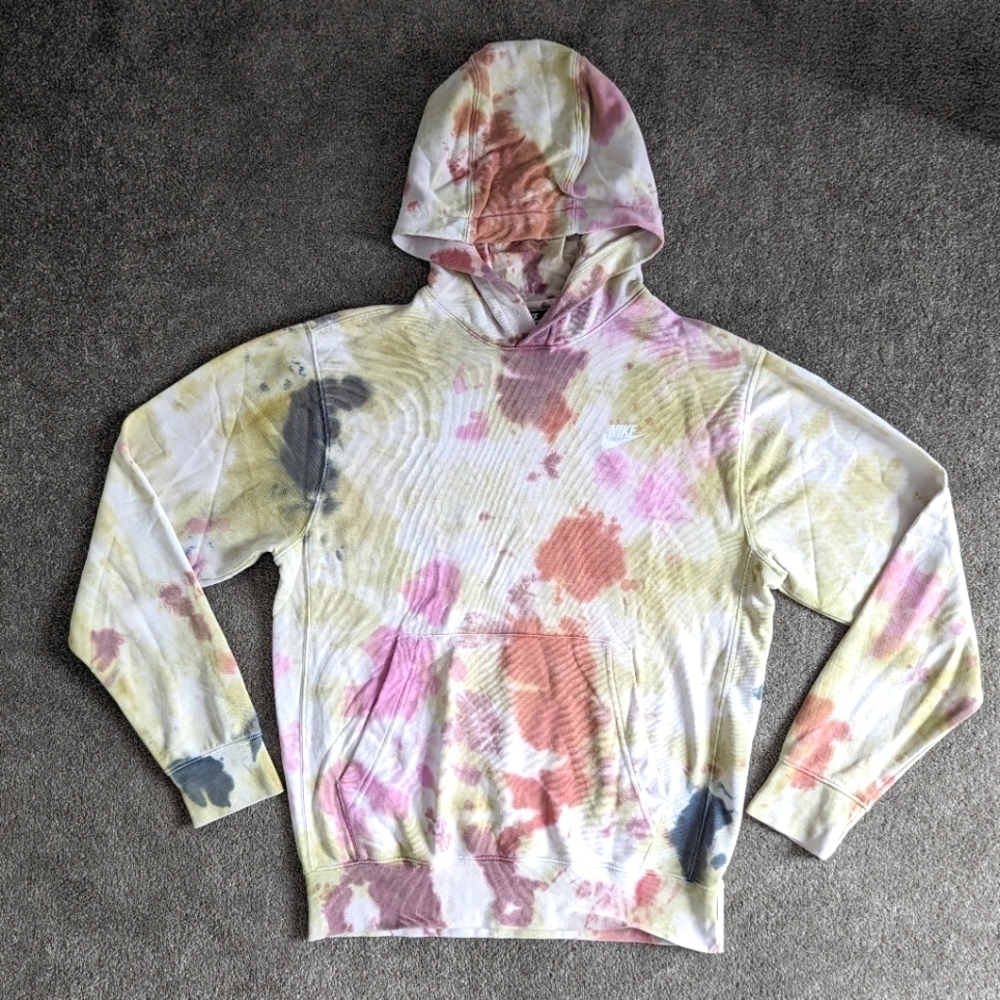 Nike tie dye cotton sweatshirt men's Small athleisure gorpcore